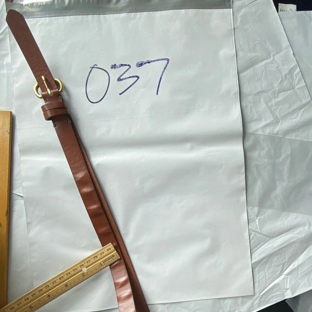 Genuine Leather Reversible Belt –‎ Tan/Brown & Dark Brown with Brass-Tone Buckle